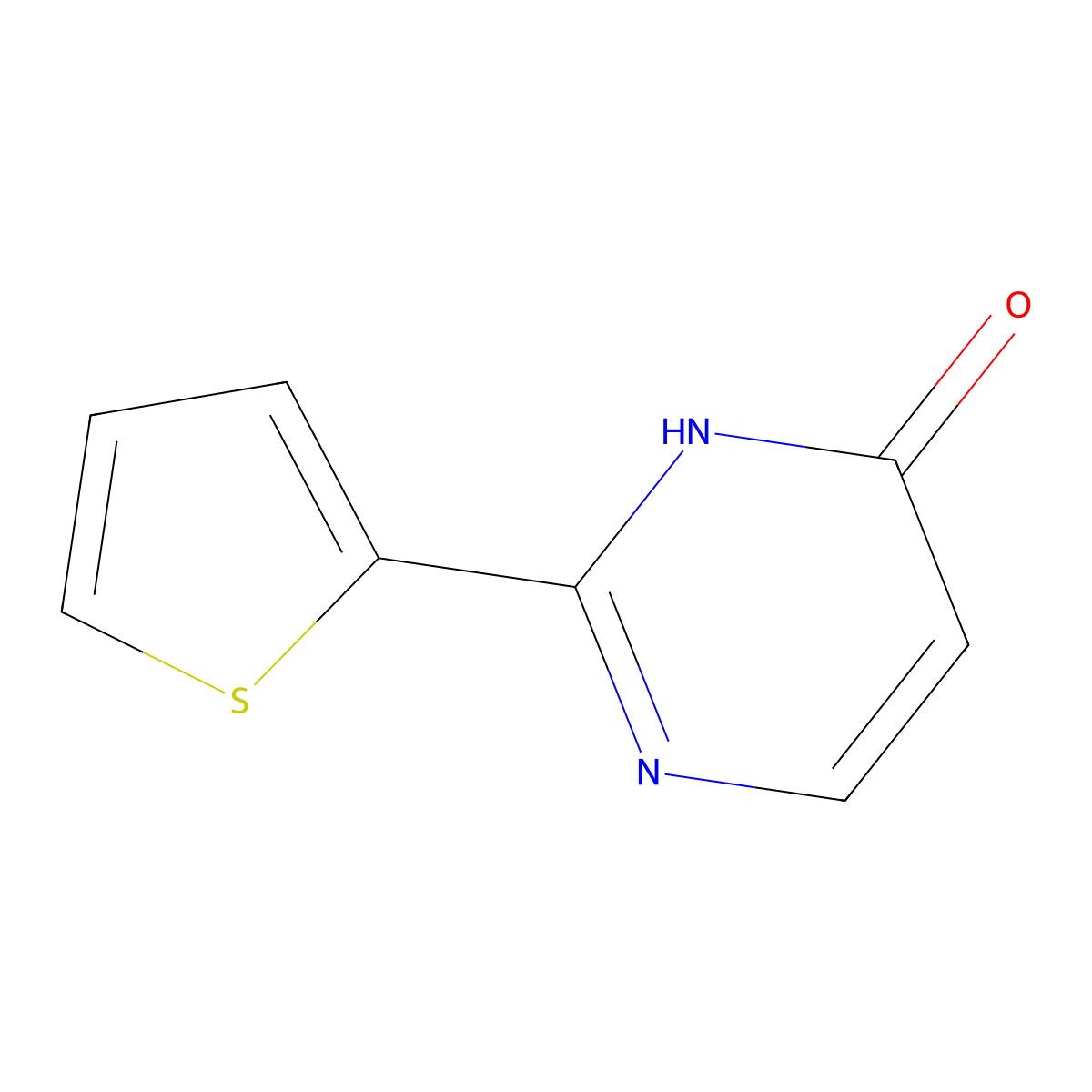 2-(Thiophen-2-yl)pyrimidin-4-ol molecular structure, CAS 125903-92-6