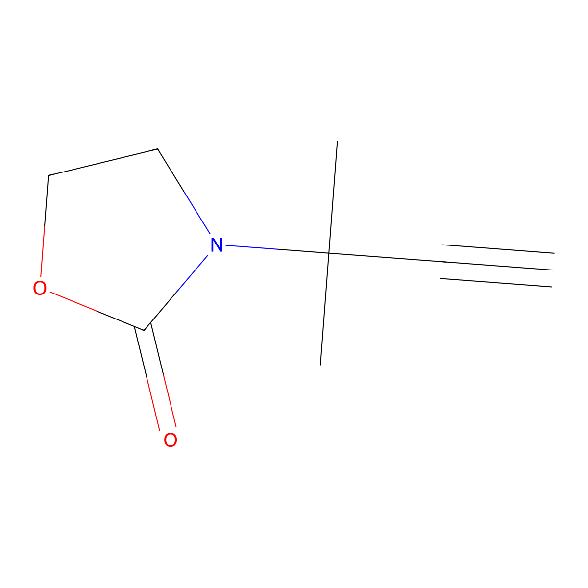 3-(2-Methylbut-3-yn-2-yl)-1,3-oxazolidin-2-one molecular structure, CAS 1259034-31-5