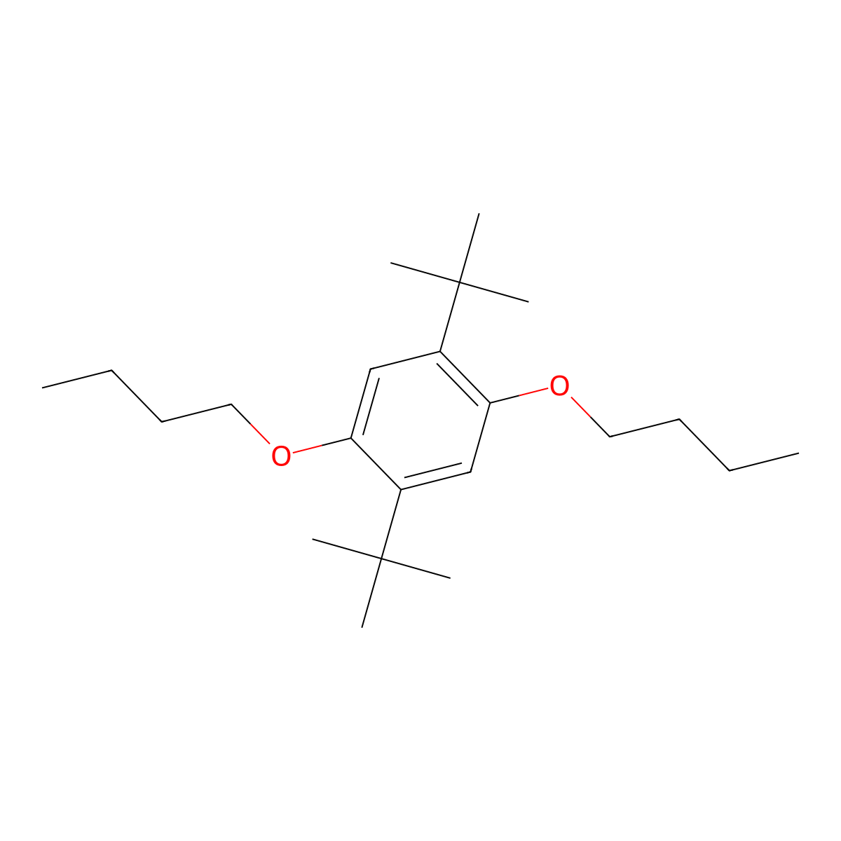 Benzene, 1,4-dibutoxy-2,5-bis(1,1-dimethylethyl)- molecular structure, CAS 125904-18-9
