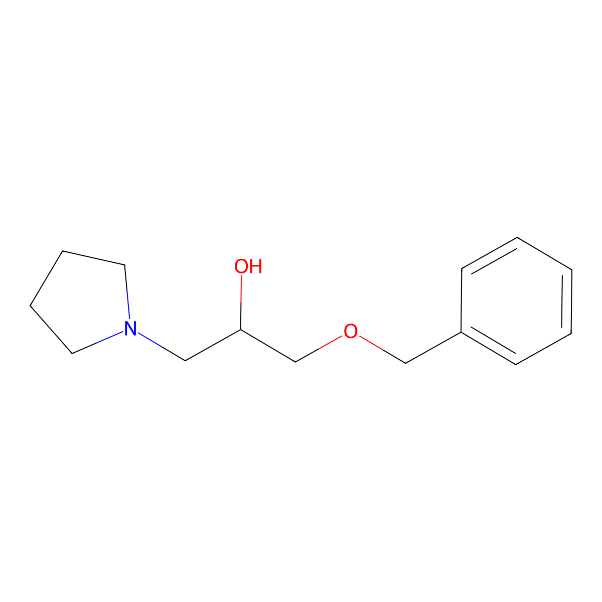 1-(Benzyloxy)-3-(pyrrolidin-1-yl)propan-2-ol molecular structure, CAS 125905-51-3