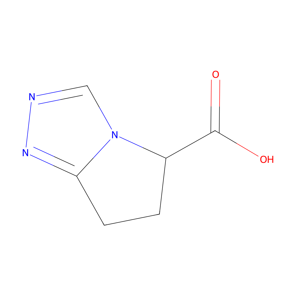 6,7-Dihydro-5H-pyrrolo[2,1-c][1,2,4]triazole-5-carboxylic acid molecular structure, CAS 1259055-40-7