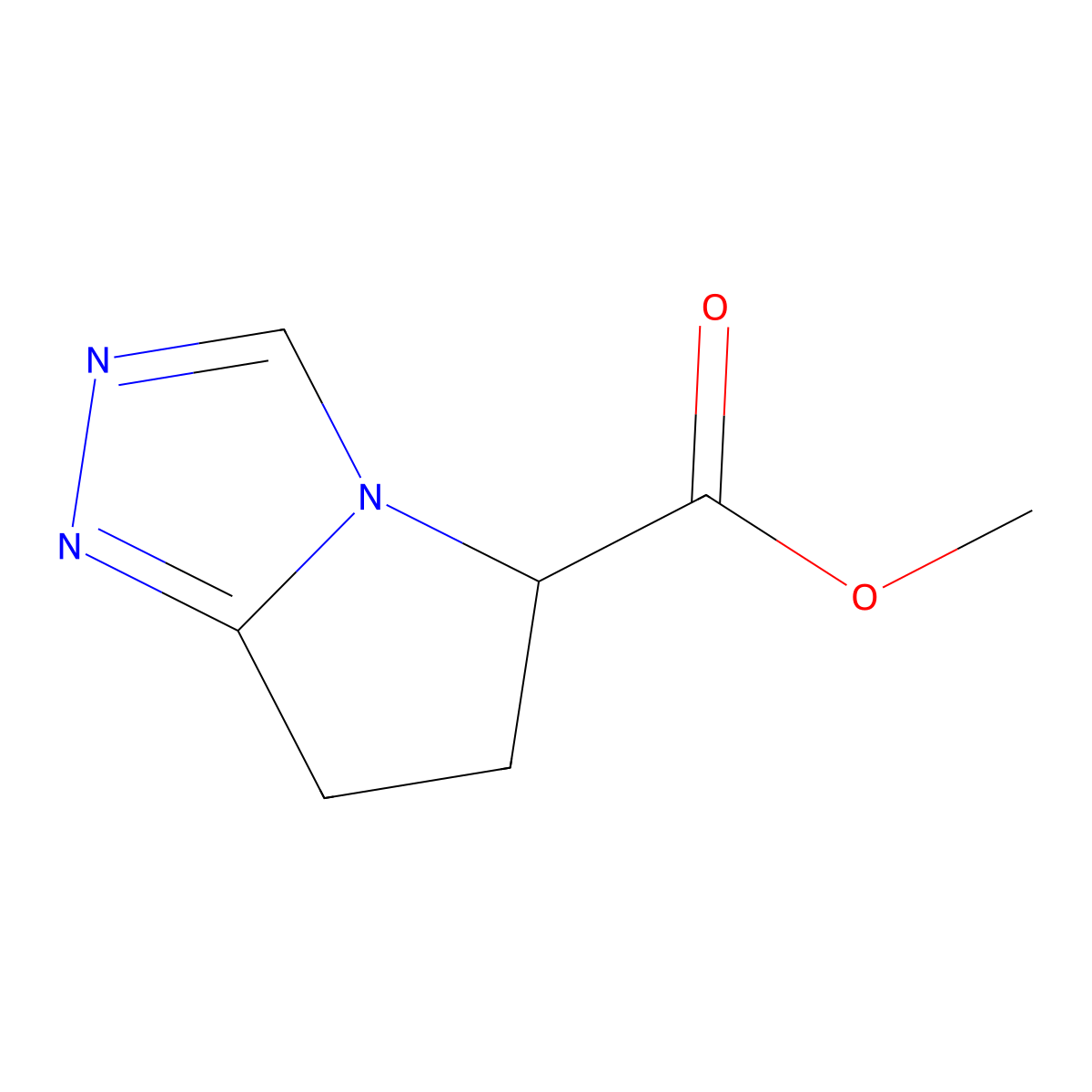 Methyl 6,7-dihydro-5H-pyrrolo[2,1-c][1,2,4]triazole-5-carboxylate molecular structure, CAS 1259055-46-3