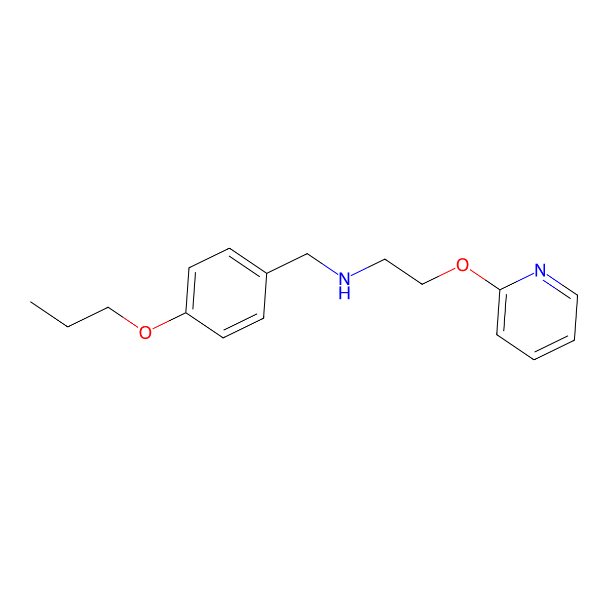 N-(4-propoxybenzyl)-2-(pyridin-2-yloxy)ethanamine molecular structure, CAS 1259056-69-3