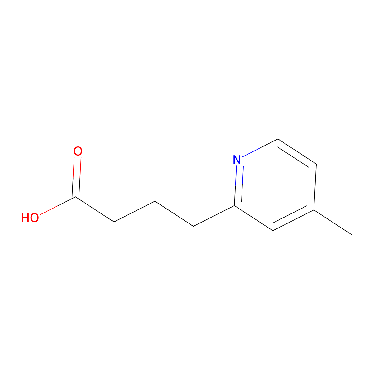 4-(4-Methylpyridin-2-yl)butanoic acid molecular structure, CAS 1259056-70-6