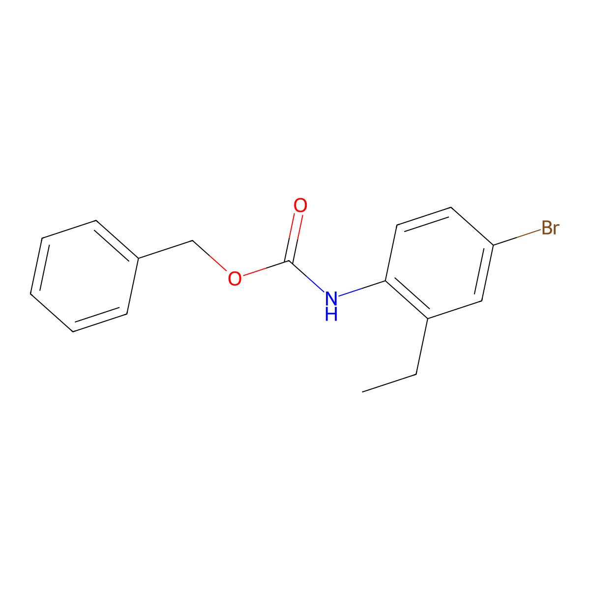benzyl N-(4-bromo-2-ethylphenyl)carbamate molecular structure, CAS 1259059-87-4