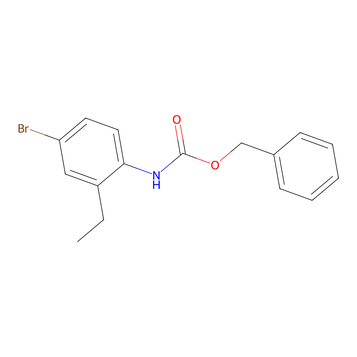 benzyl N-(4-bromo-2-ethylphenyl)carbamate molecular structure, CAS 1259059-87-4