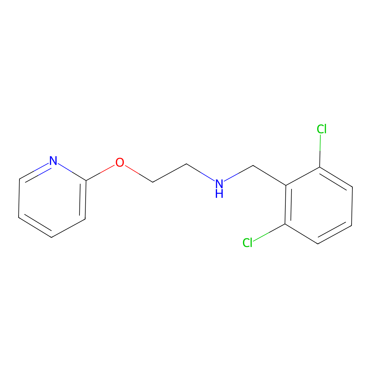 N-(2,6-dichlorobenzyl)-N-[2-(2-pyridinyloxy)ethyl]amine molecular structure, CAS 1259060-06-4