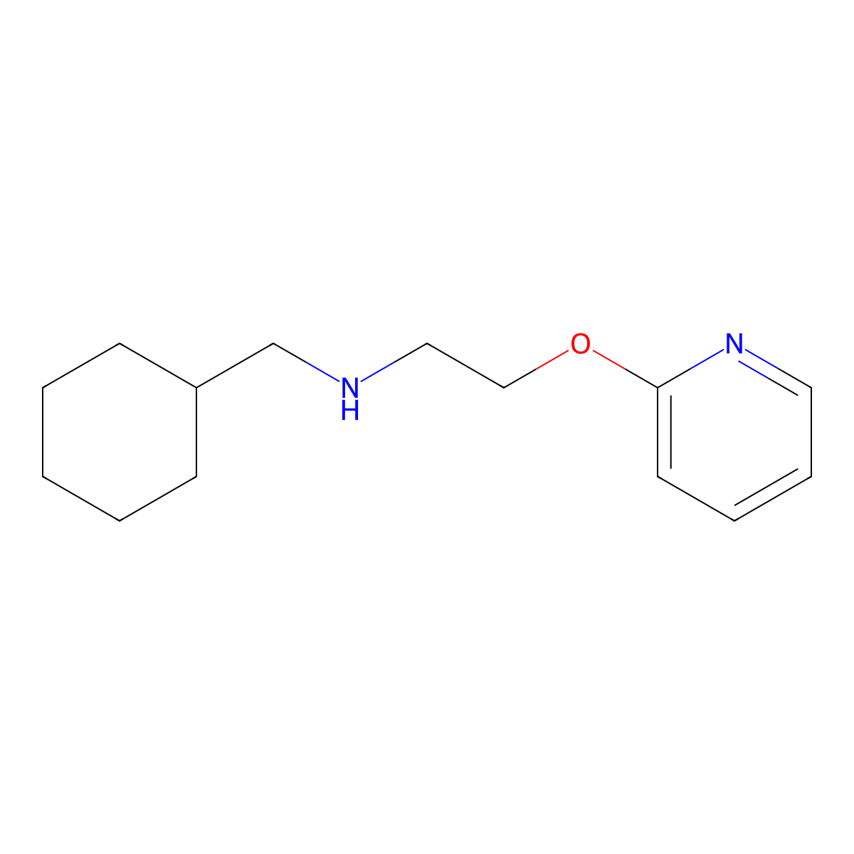 N-(cyclohexylmethyl)-2-(pyridin-2-yloxy)ethanamine molecular structure, CAS 1259060-17-7
