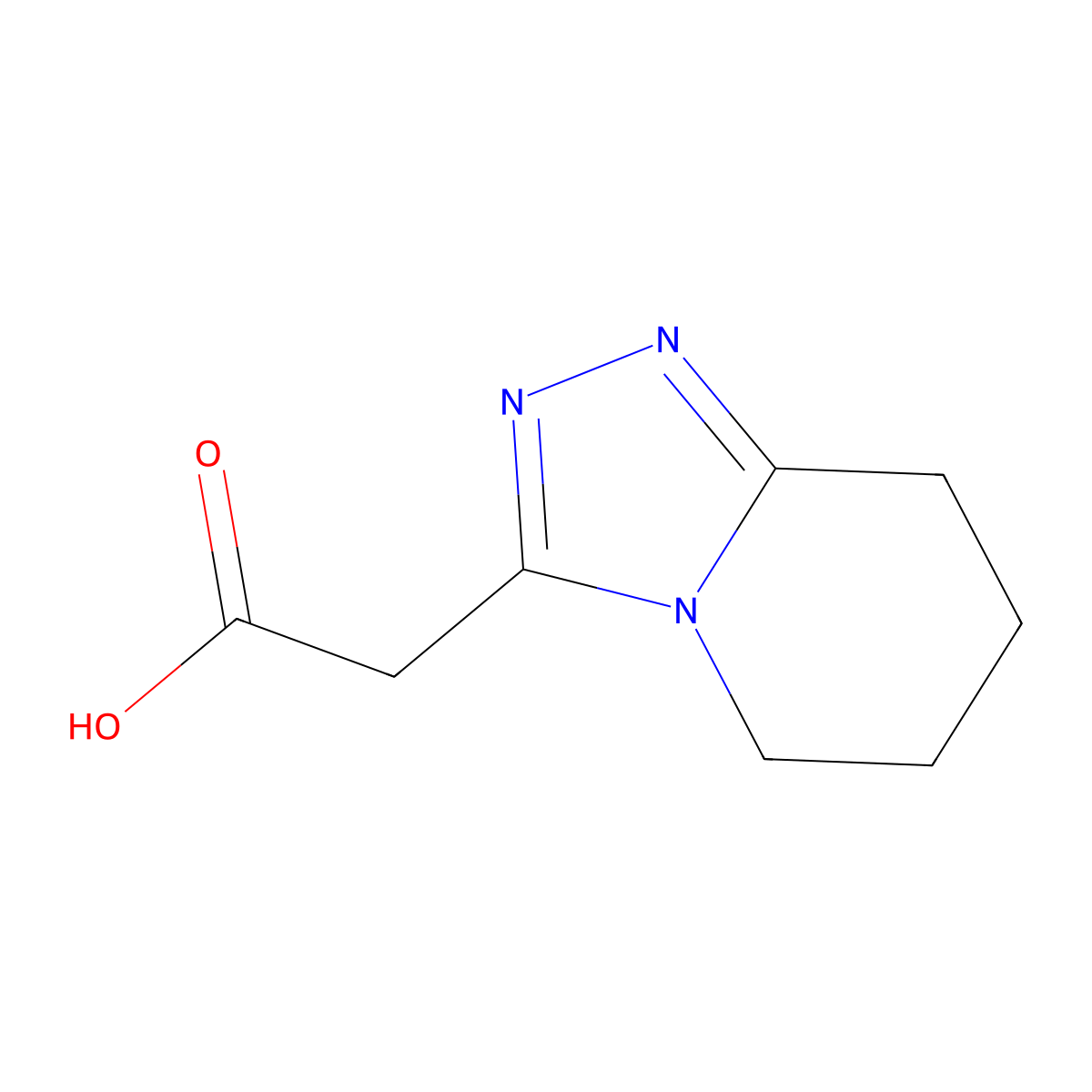 2-(5,6,7,8-Tetrahydro-[1,2,4]triazolo[4,3-a]pyridin-3-yl)acetic acid molecular structure, CAS 1259060-80-4
