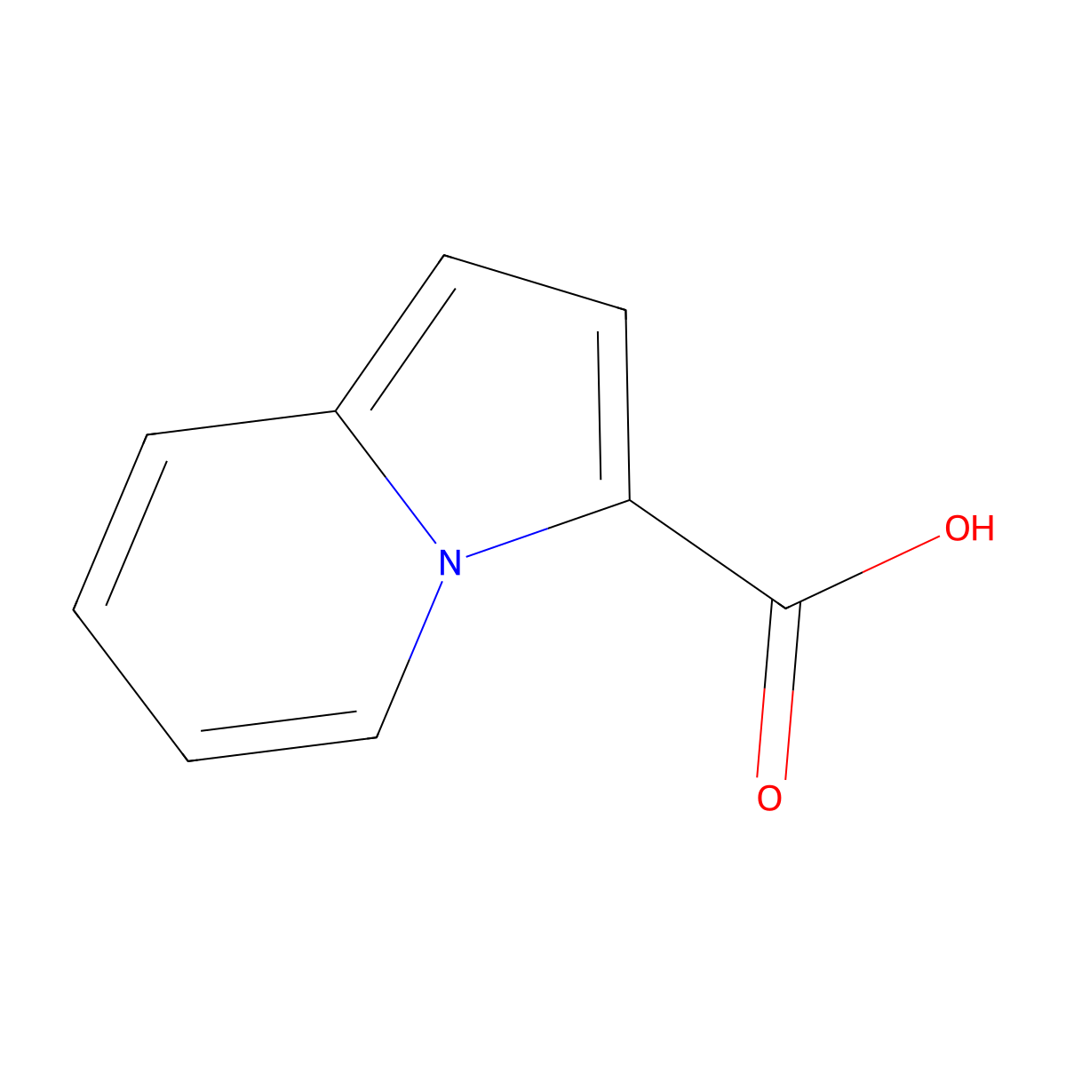 Indolizine-3-carboxylic acid molecular structure, CAS 1259060-82-6