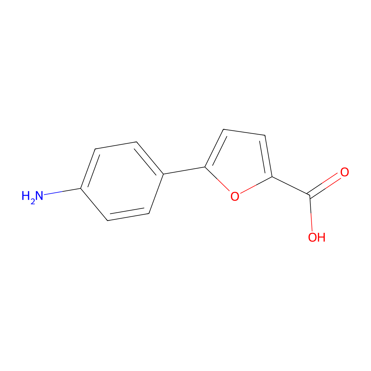 5-(4-Aminophenyl)furan-2-carboxylic acid molecular structure, CAS 1259061-64-7