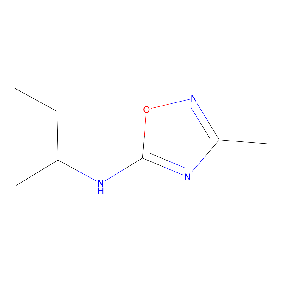 N-(Butan-2-YL)-3-methyl-1,2,4-oxadiazol-5-amine molecular structure, CAS 1259061-76-1