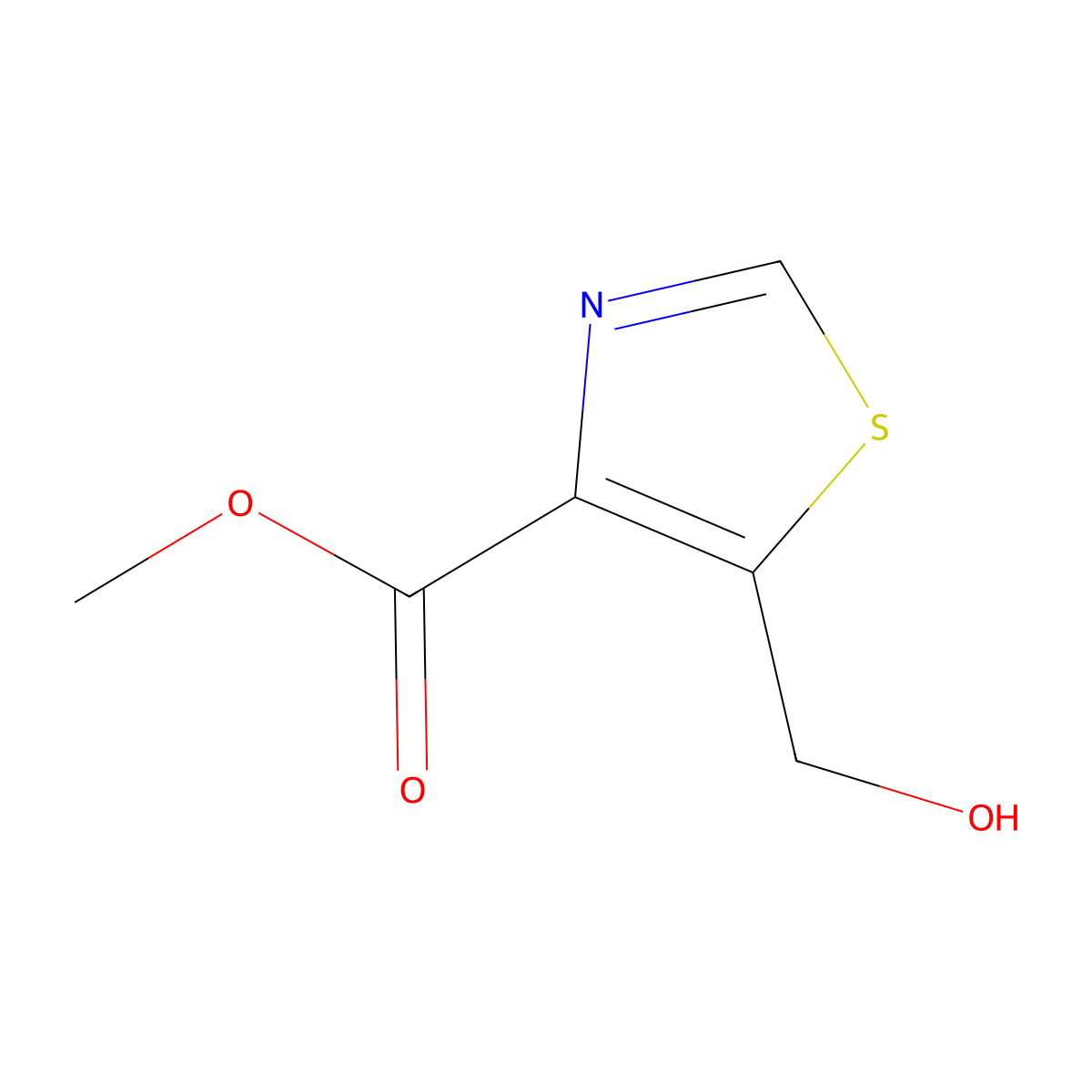 Methyl 5-(hydroxymethyl)thiazole-4-carboxylate molecular structure, CAS 1259062-02-6