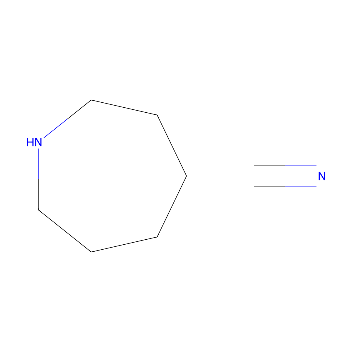 Azepane-4-carbonitrile molecular structure, CAS 1259062-50-4