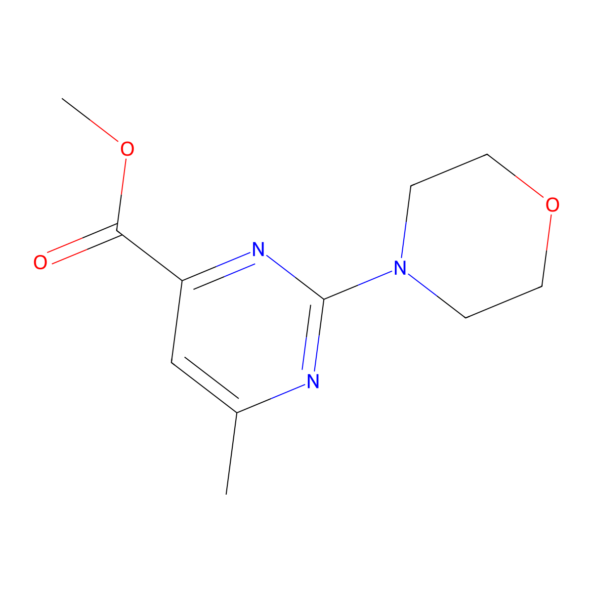 Methyl 6-methyl-2-morpholinopyrimidine-4-carboxylate molecular structure, CAS 1259063-26-7