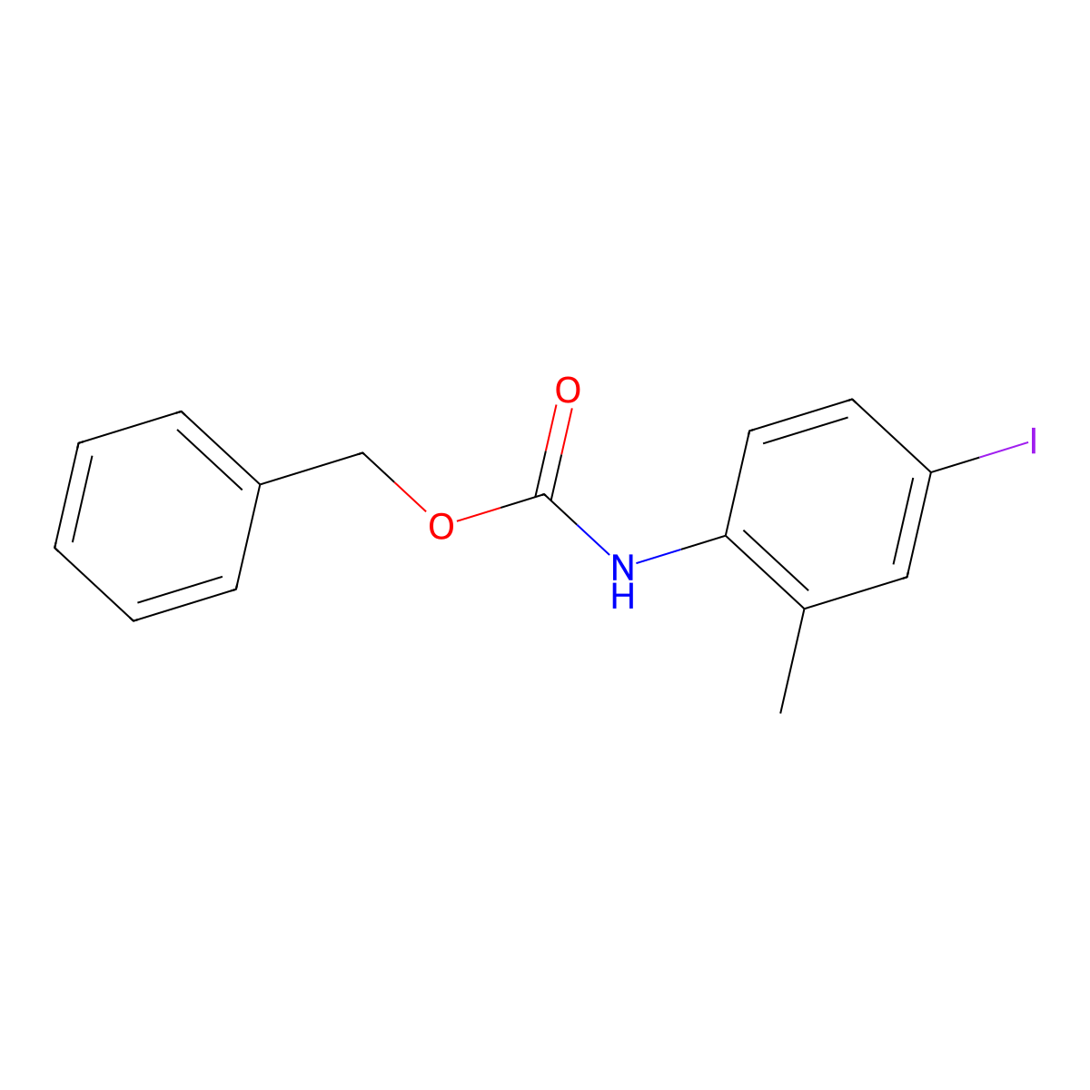 Benzyl (4-iodo-2-methylphenyl)carbamate molecular structure, CAS 1259063-91-6