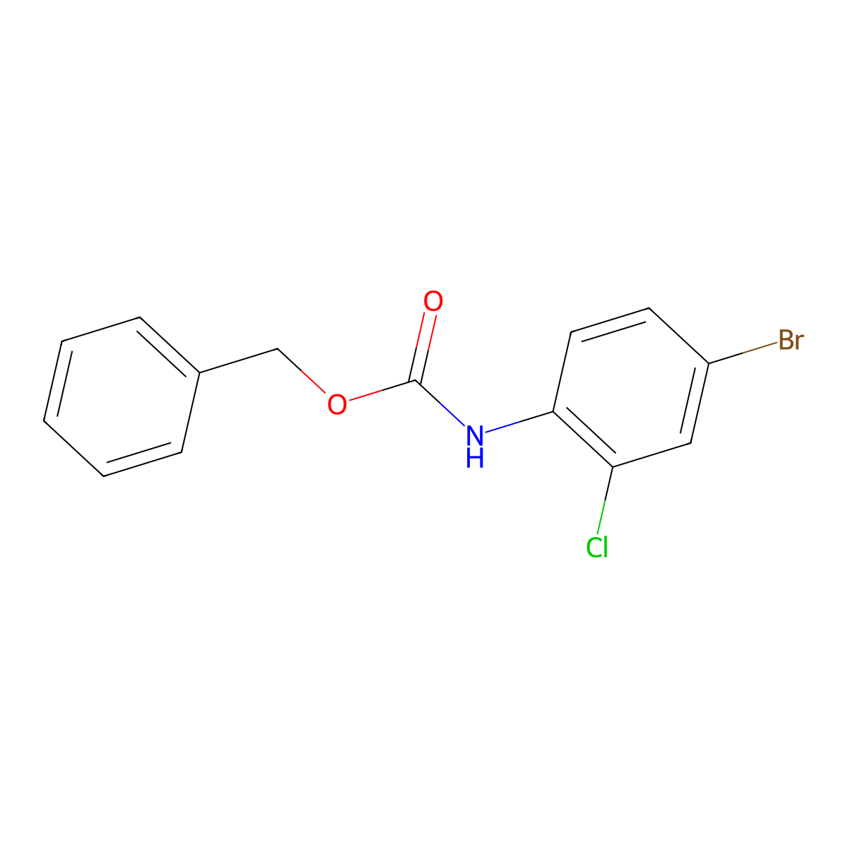 Benzyl N-(4-bromo-2-chlorophenyl)carbamate molecular structure, CAS 1259064-47-5