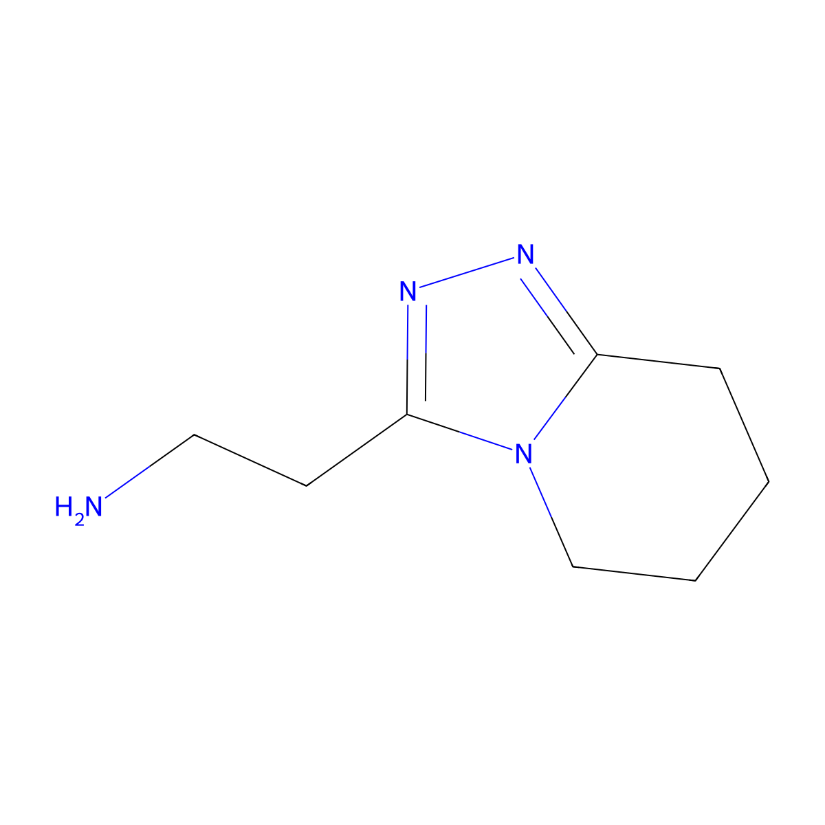 2-{5H,6H,7H,8H-[1,2,4]triazolo[4,3-a]pyridin-3-yl}ethan-1-amine molecular structure, CAS 1259065-01-4