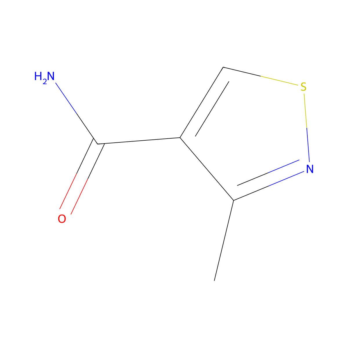 3-Methylisothiazole-4-carboxamide molecular structure, CAS 1259065-61-6