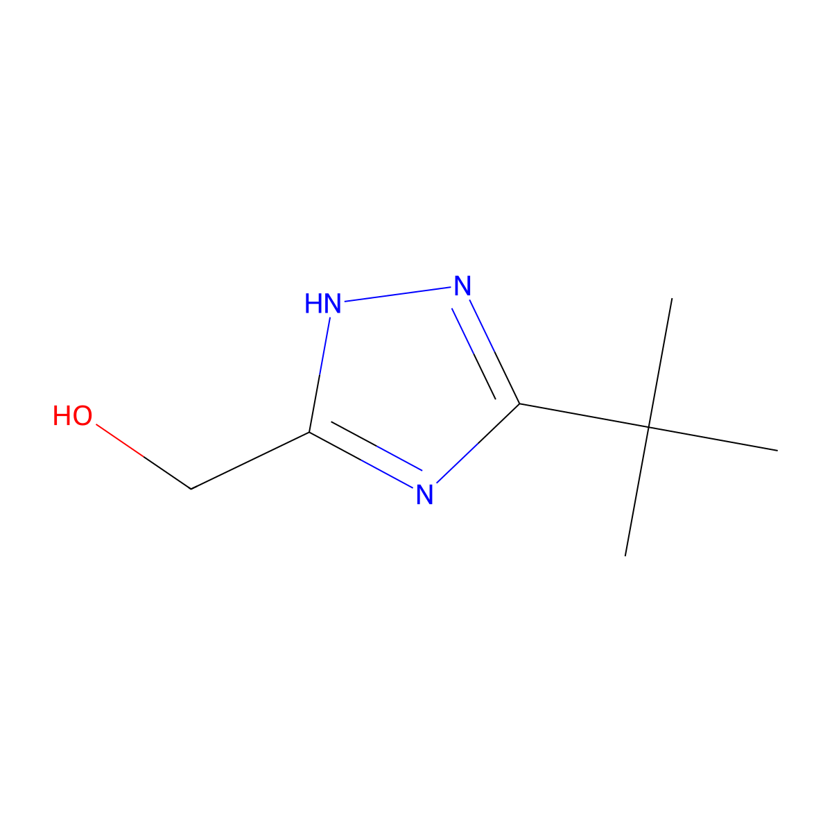 (5-tert-butyl-4H-1,2,4-triazol-3-yl)methanol molecular structure, CAS 1259065-86-5