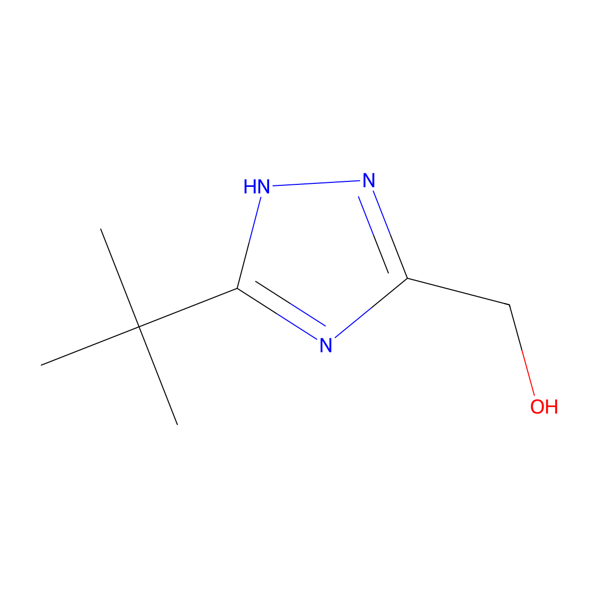 (5-tert-butyl-4H-1,2,4-triazol-3-yl)methanol molecular structure, CAS 1259065-86-5