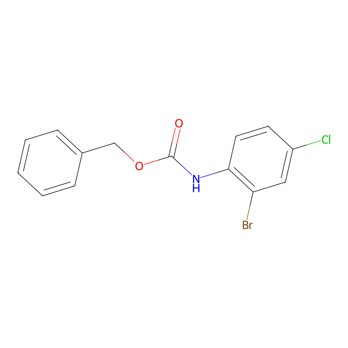 benzyl N-(2-bromo-4-chlorophenyl)carbamate molecular structure, CAS 1259066-24-4