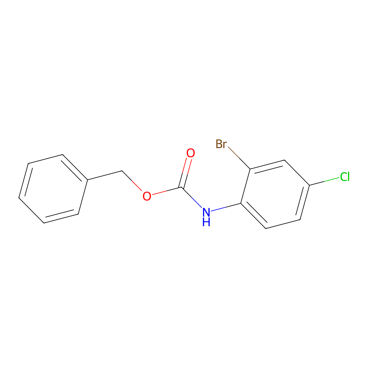 benzyl N-(2-bromo-4-chlorophenyl)carbamate molecular structure, CAS 1259066-24-4