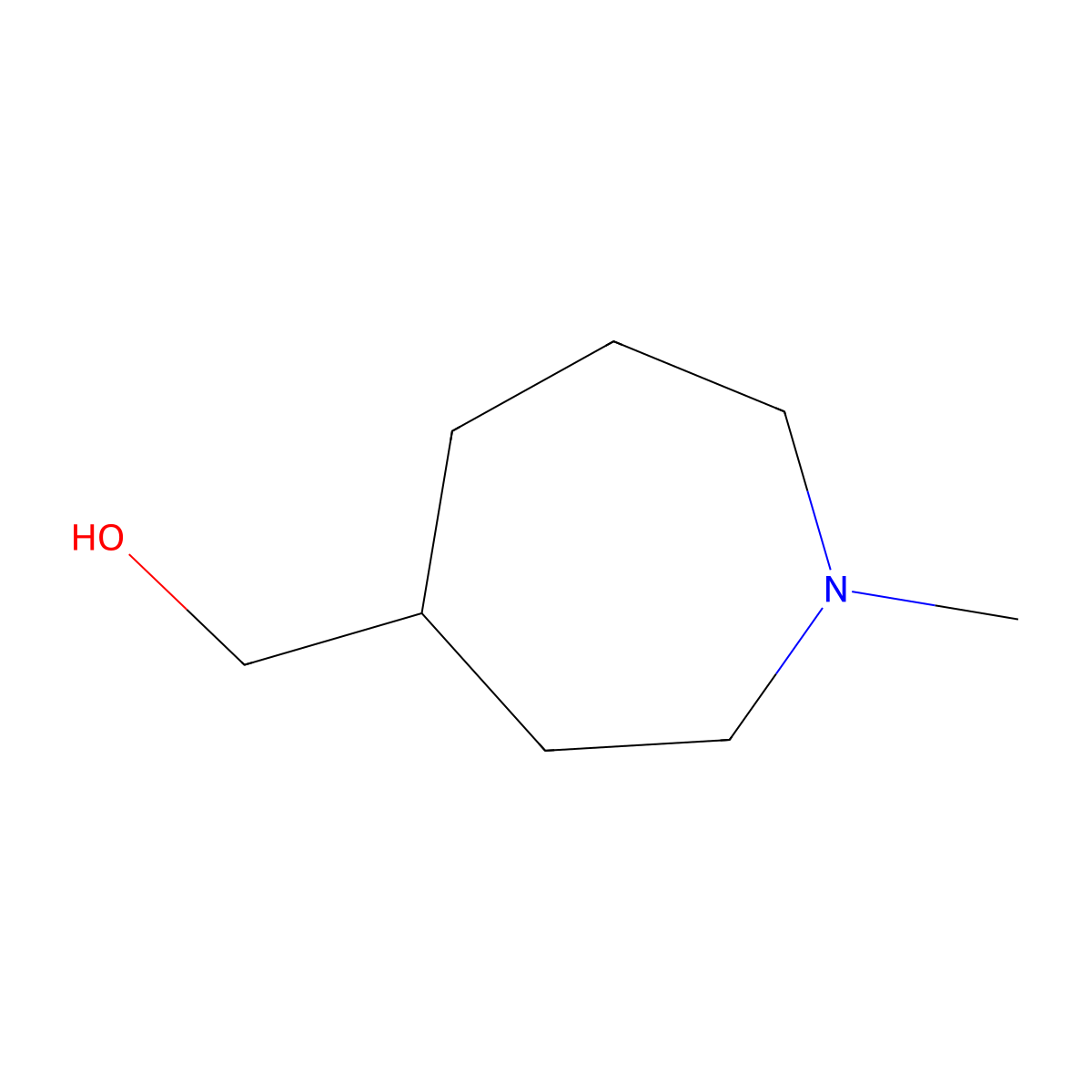 (1-Methylazepan-4-yl)methanol molecular structure, CAS 1259077-82-1