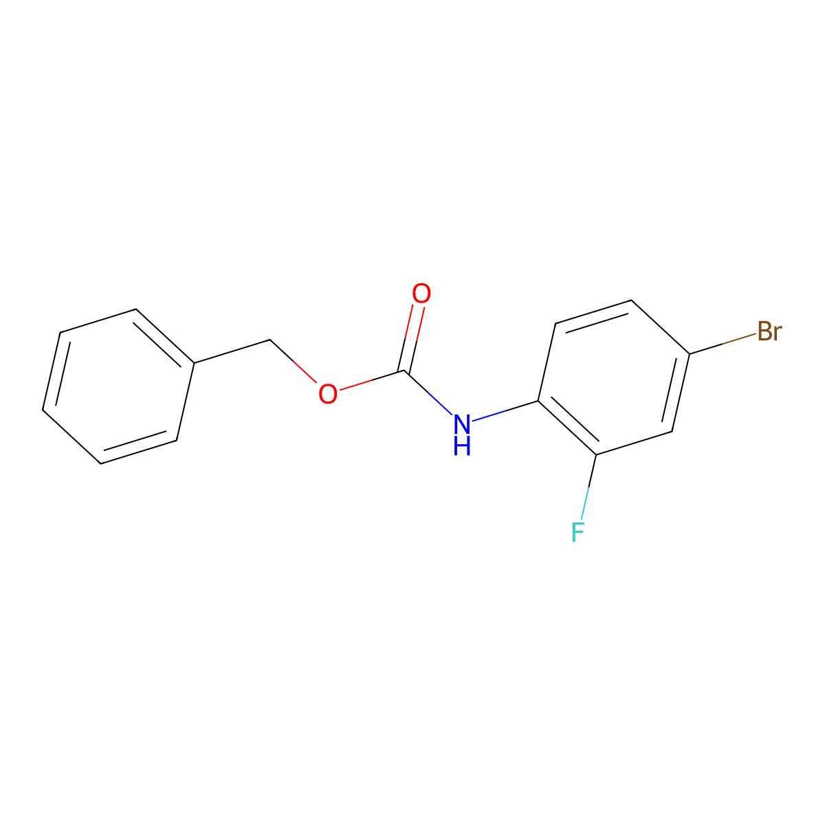 Benzyl N-(4-bromo-2-fluorophenyl)carbamate molecular structure, CAS 1259078-16-4