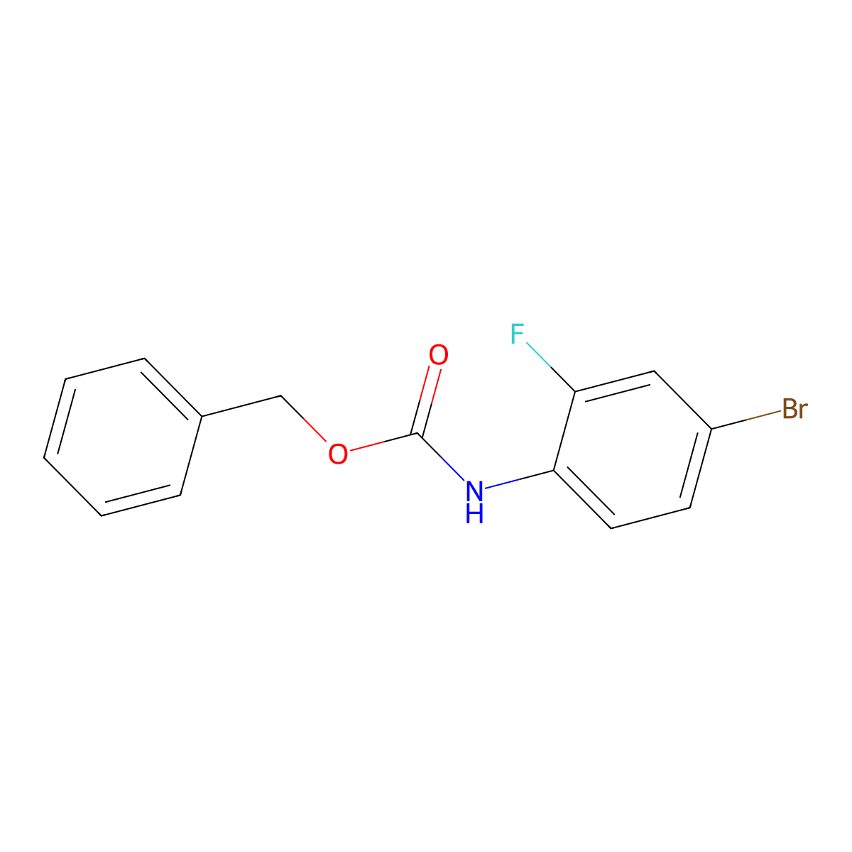 Benzyl N-(4-bromo-2-fluorophenyl)carbamate molecular structure, CAS 1259078-16-4
