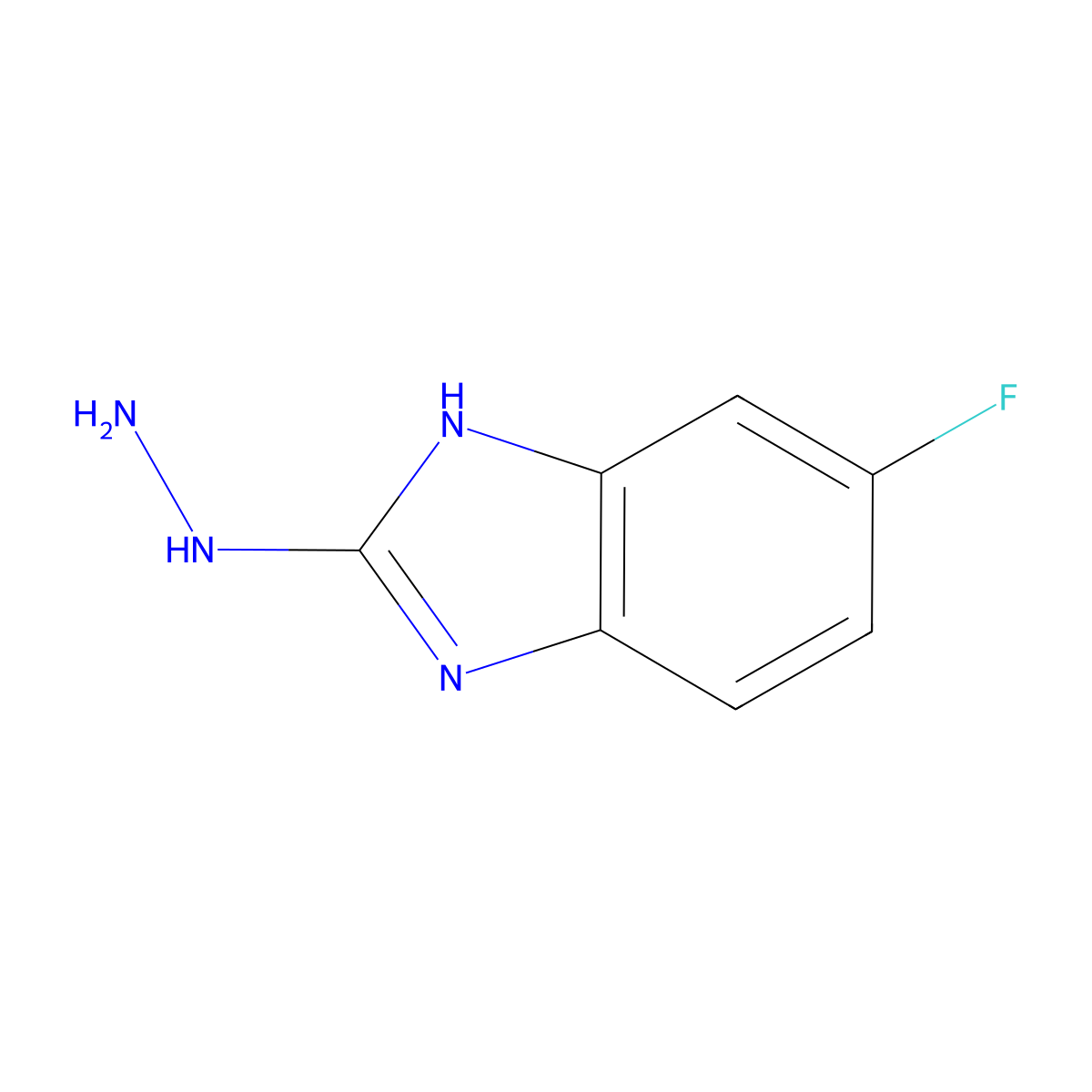 5-Fluoro-2-hydrazinyl-1H-benzo[d]imidazole molecular structure, CAS 125908-10-3