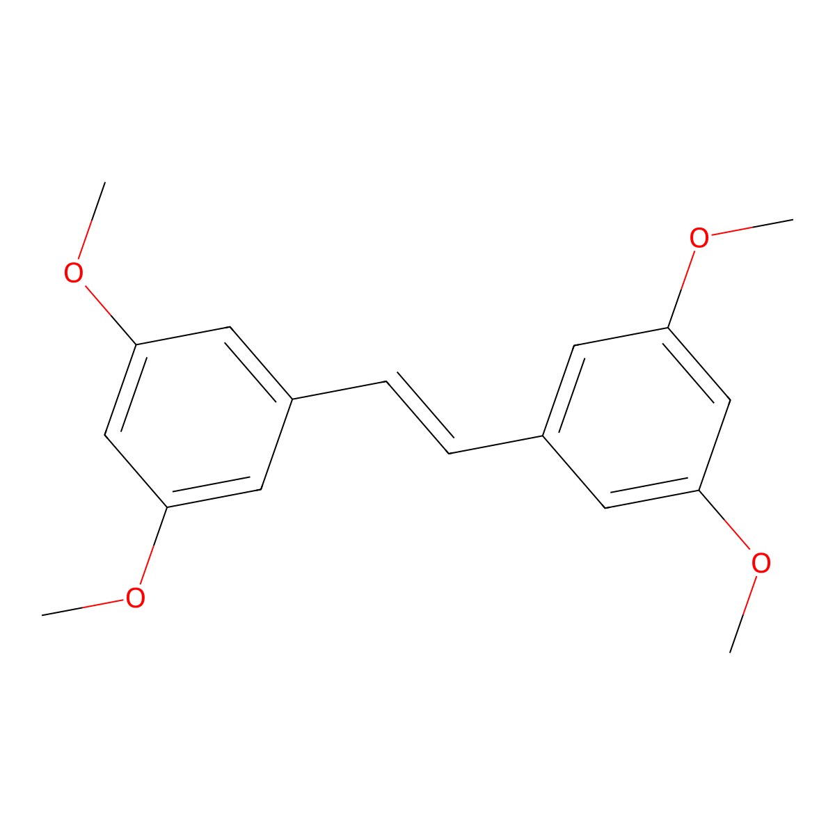 3,3',5,5'-Tetramethoxystilbene molecular structure, CAS 125910-10-3