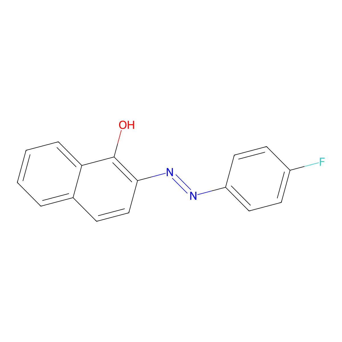 2-[(4-Fluorophenyl)diazenyl]-1-naphthol molecular structure, CAS 125910-80-7