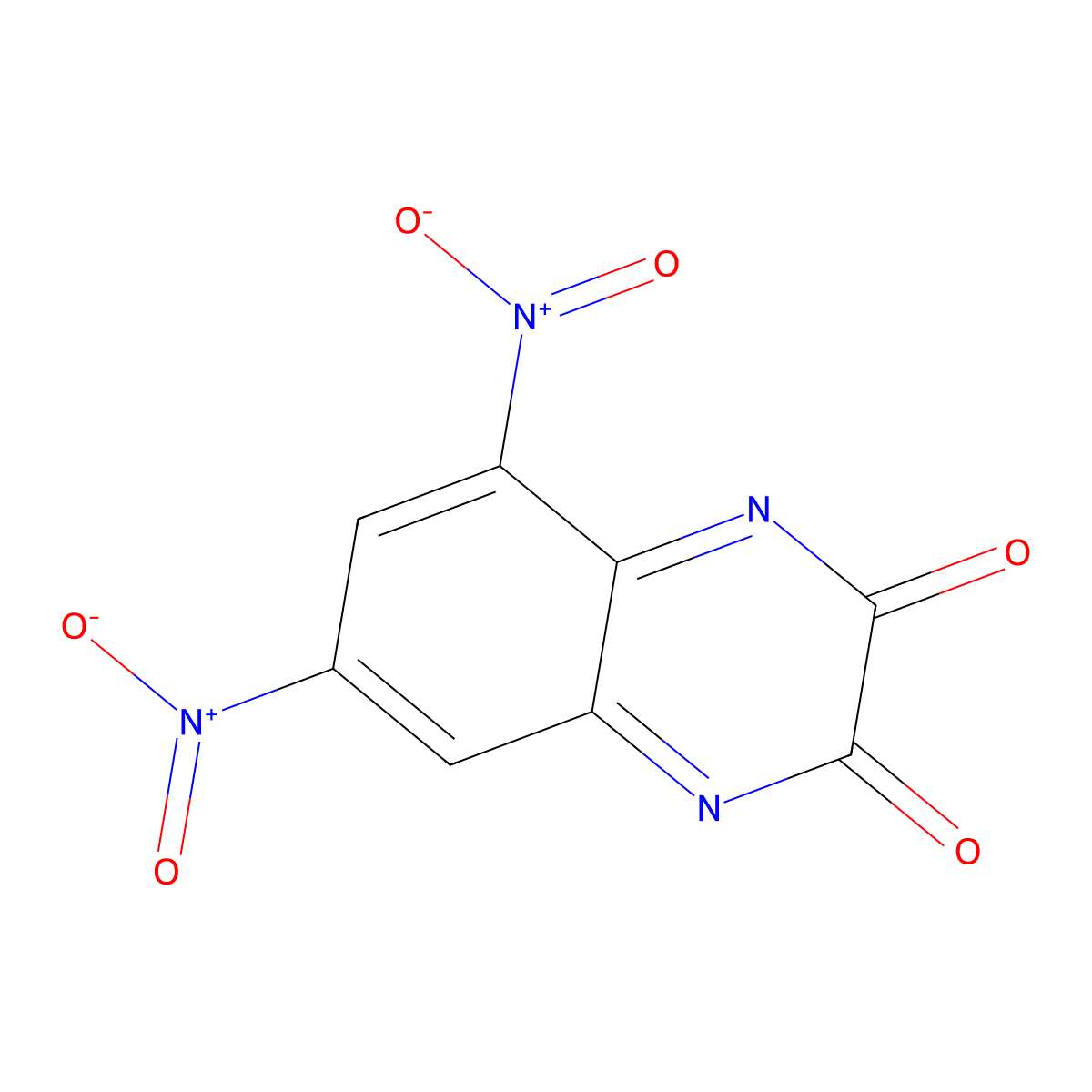 5,7-Dinitroquinoxaline-2,3-dione molecular structure, CAS 125910-83-0