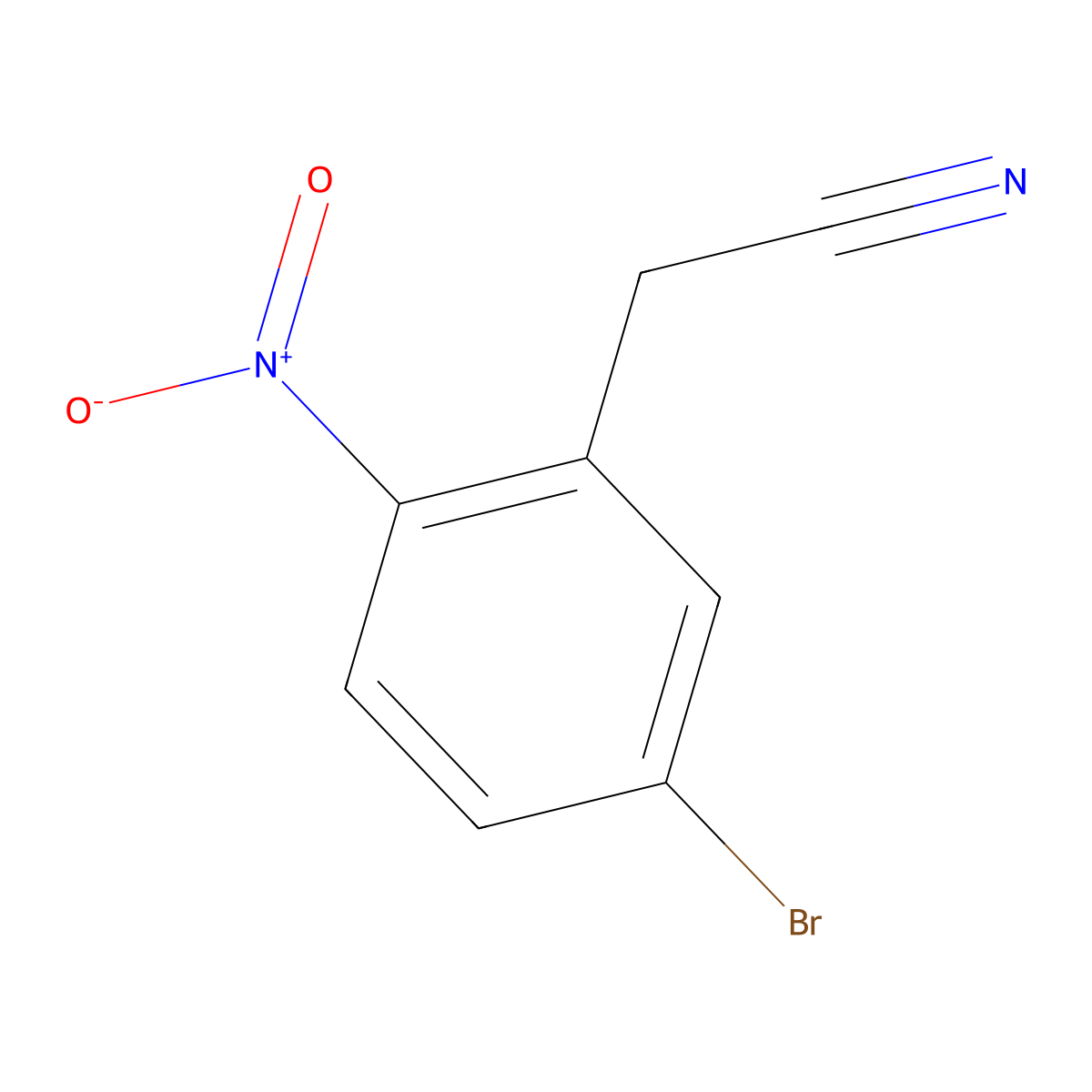 2-(5-Bromo-2-nitrophenyl)acetonitrile molecular structure, CAS 125914-22-9