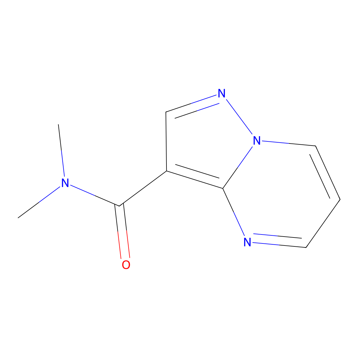 N,N-dimethylpyrazolo[1,5-a]pyrimidine-3-carboxamide molecular structure, CAS 1259145-97-5