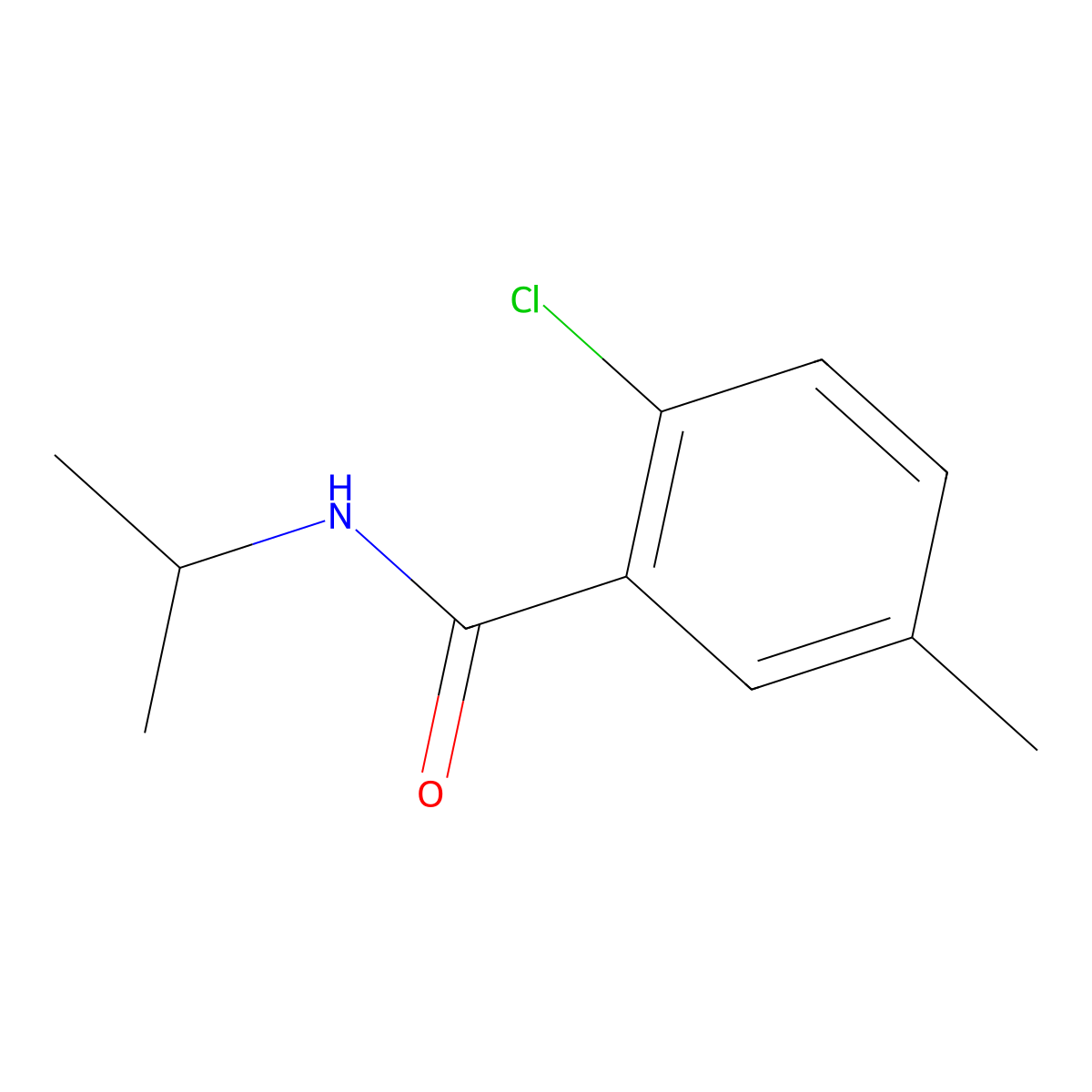 2-chloro-N-isopropyl-5-methylbenzamide molecular structure, CAS 1259161-66-4