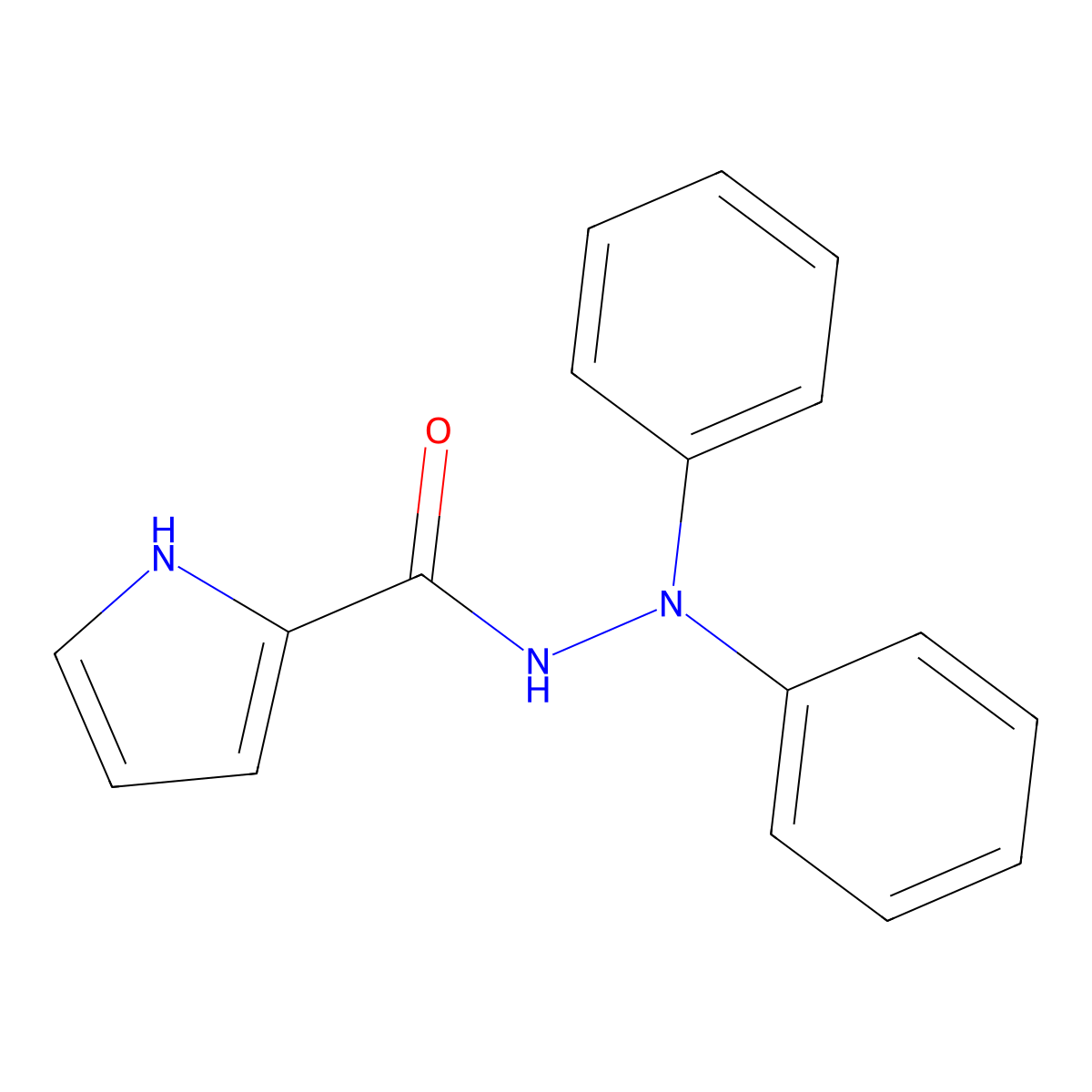 N',N'-diphenyl-1H-pyrrole-2-carbohydrazide molecular structure, CAS 1259162-41-8