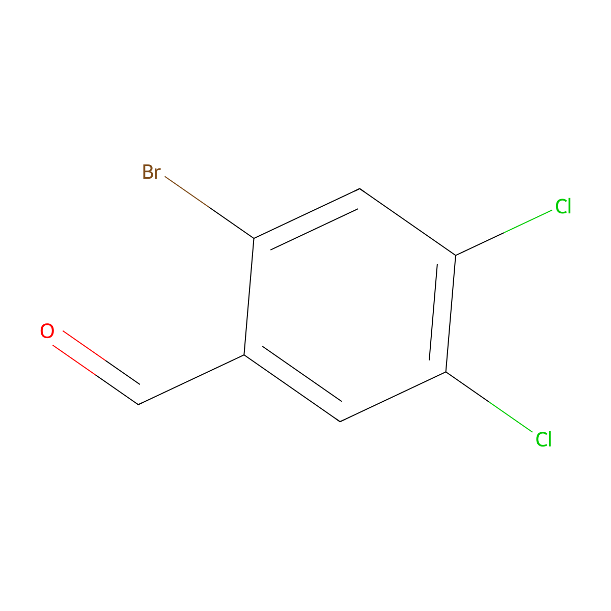 2-Bromo-4,5-dichlorobenzaldehyde molecular structure, CAS 1259188-29-8