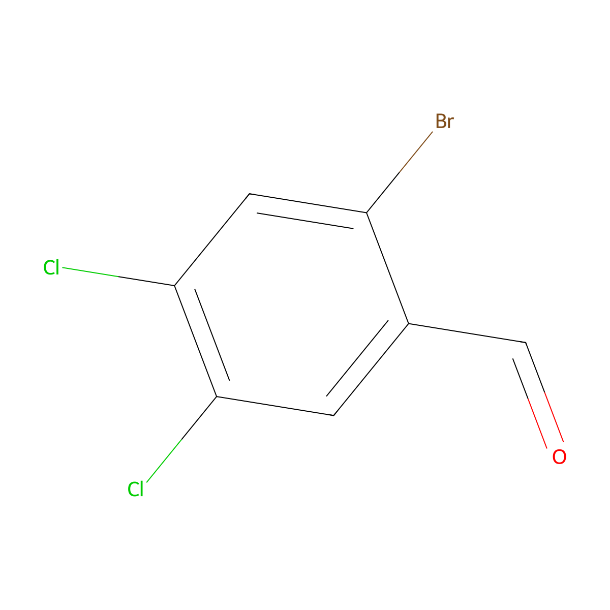 2-Bromo-4,5-dichlorobenzaldehyde molecular structure, CAS 1259188-29-8