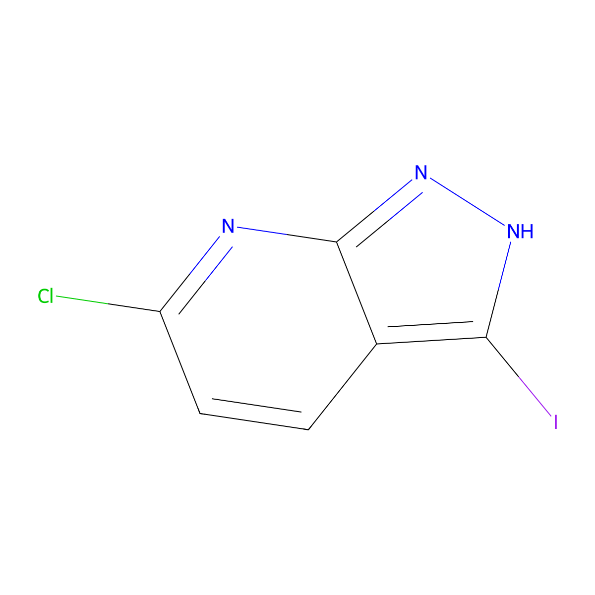 6-chloro-3-iodo-1H-pyrazolo(3,4-b)pyridine molecular structure, CAS 1259223-95-4