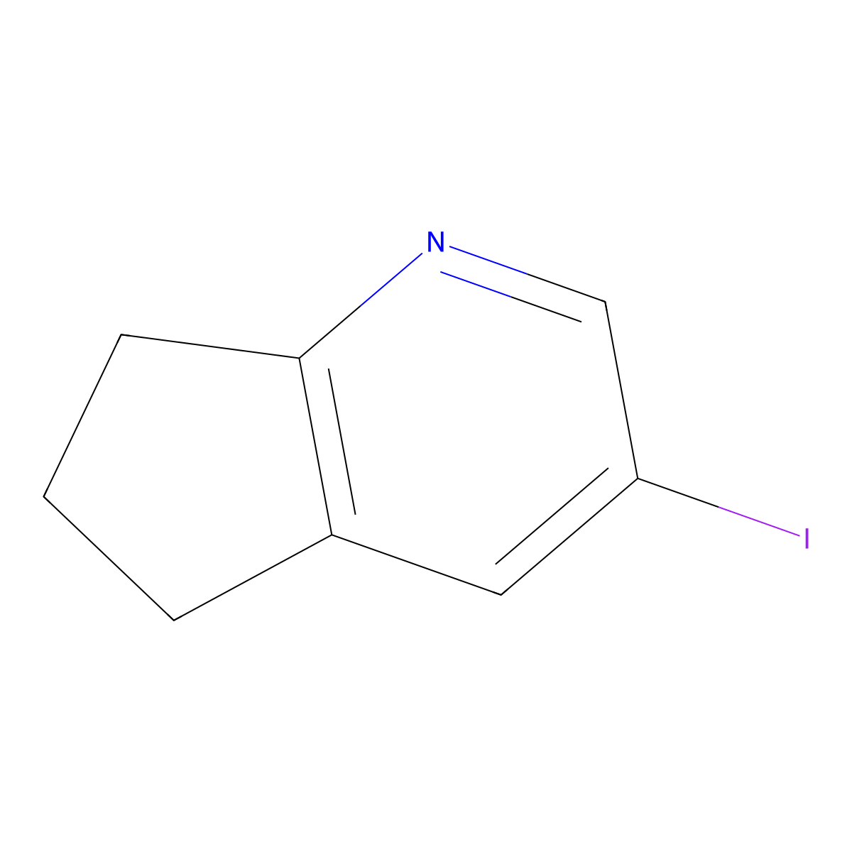 3-iodo-6,7-dihydro-5H-cyclopenta[b]pyridine molecular structure, CAS 1259223-96-5
