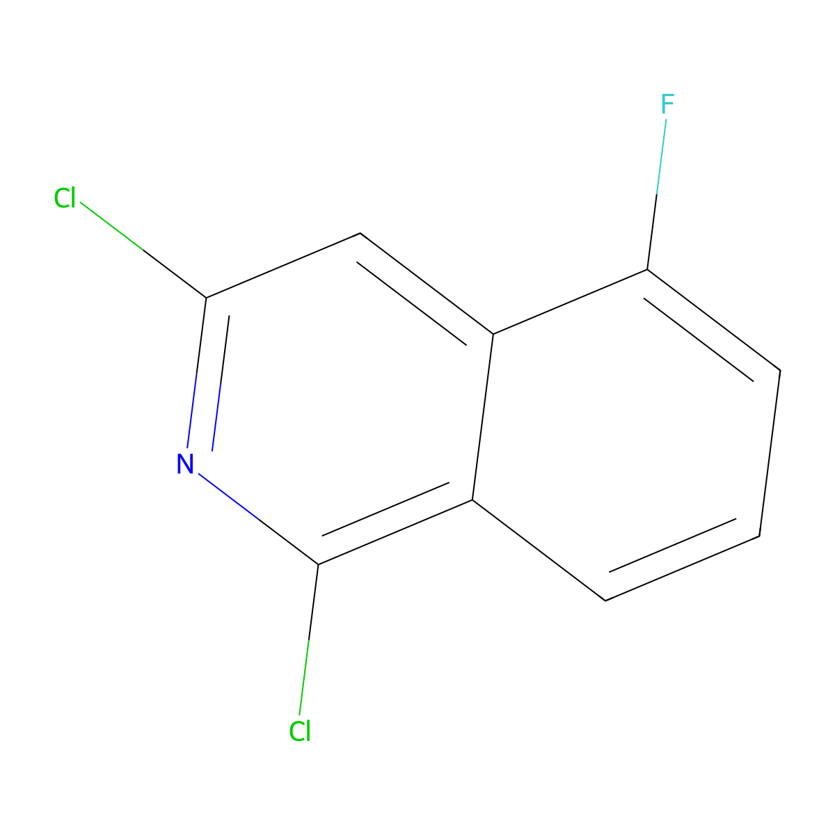 1,3-Dichloro-5-fluoroisoquinoline molecular structure, CAS 1259223-98-7