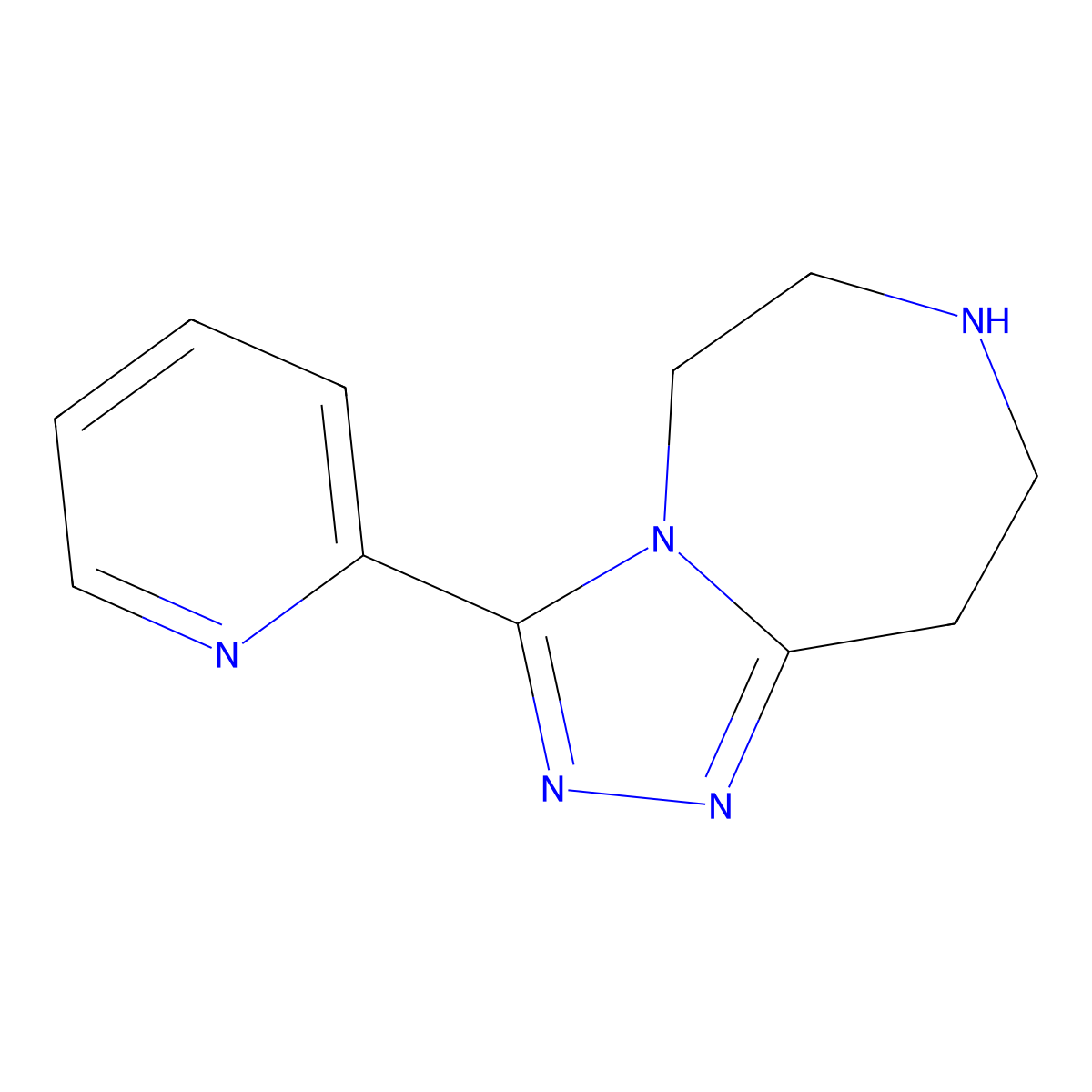 3-(pyridin-2-yl)-6,7,8,9-tetrahydro-5H-[1,2,4]triazolo[4,3-d][1,4]diazepine molecular structure, CAS 1259224-10-6