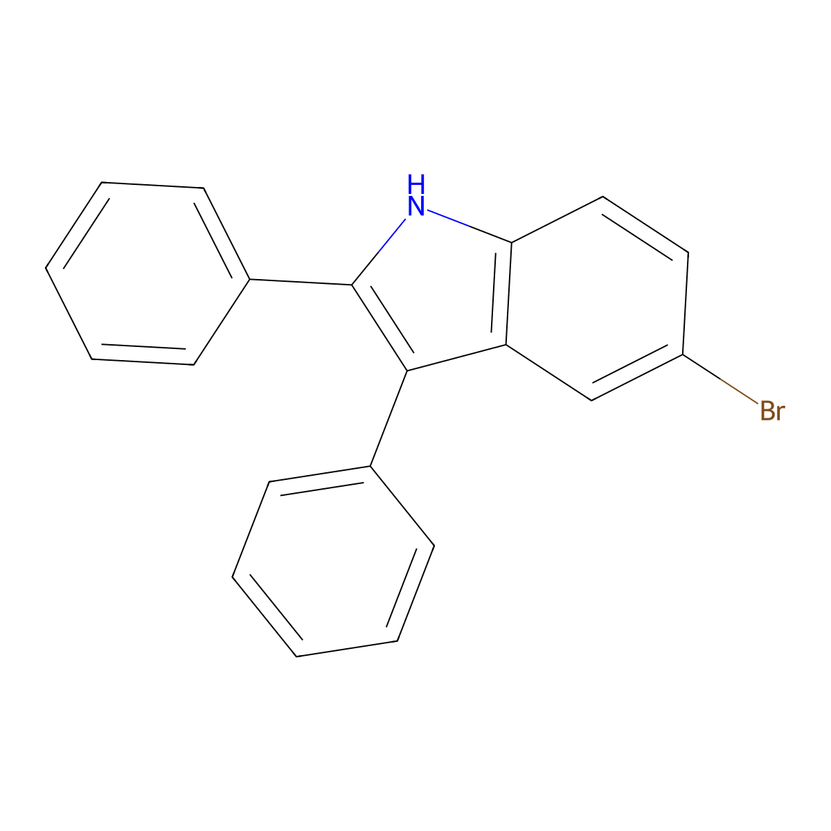5-Bromo-2,3-diphenyl-1H-indole molecular structure, CAS 1259224-11-7