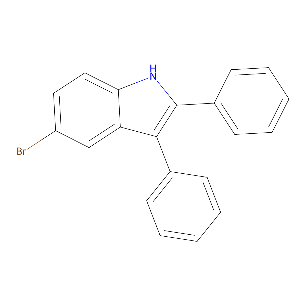 5-Bromo-2,3-diphenyl-1H-indole molecular structure, CAS 1259224-11-7
