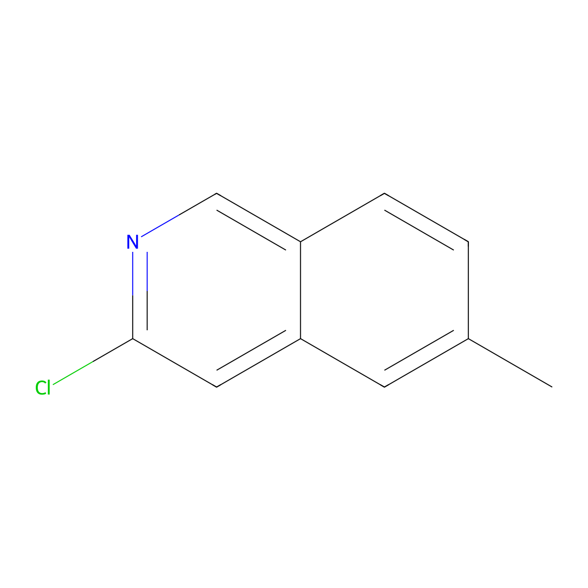 3-Chloro-6-methylisoquinoline molecular structure, CAS 1259224-12-8