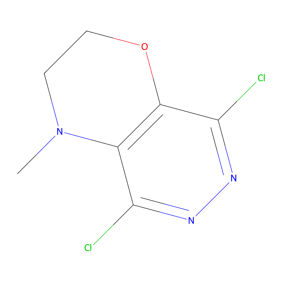 5,8-Dichloro-3,4-dihydro-4-methyl-2H-pyridazino[4,5-B][1,4]oxazine molecular structure, CAS 1259224-16-2