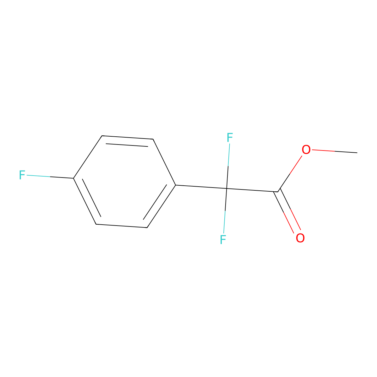 Methyl 2,2-difluoro-2-(4-fluorophenyl)acetate molecular structure, CAS 125923-59-3