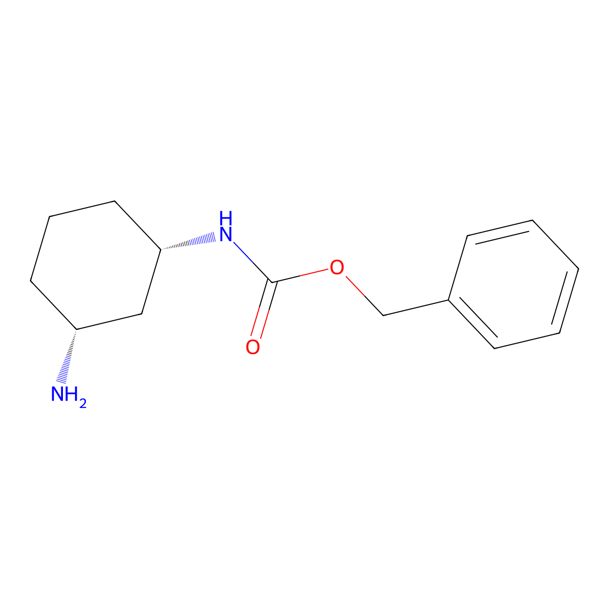 Benzyl ((1S,3R)-3-aminocyclohexyl)carbamate molecular structure, CAS 1259278-12-0